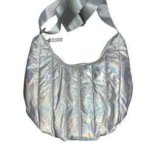 Art Class,  Silver Metallic Iridescent Handbag with Adjustable Strap